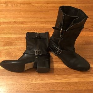 Nine West Leather Moto boots.